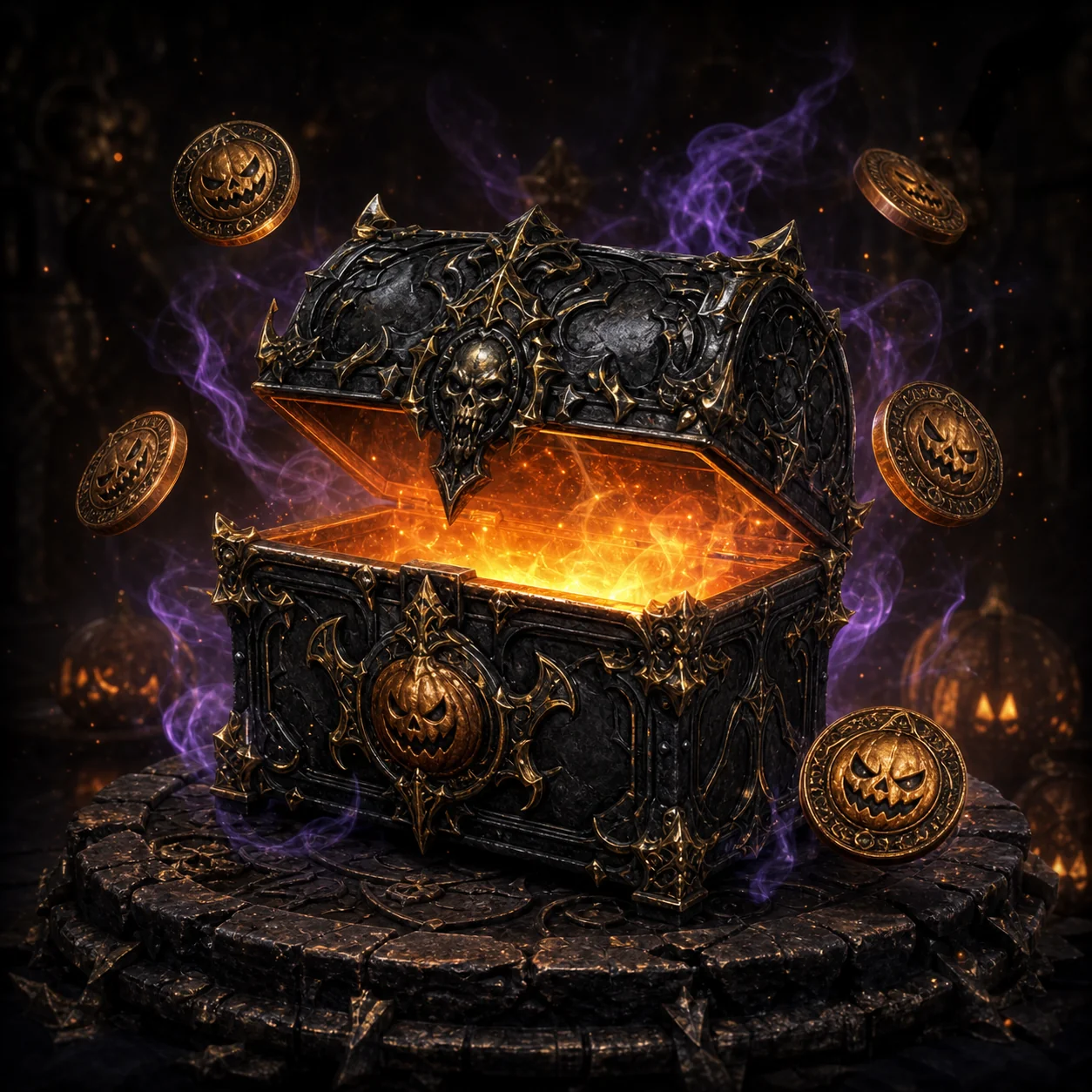 Halloween Spirit Box and Pumpkin Coins